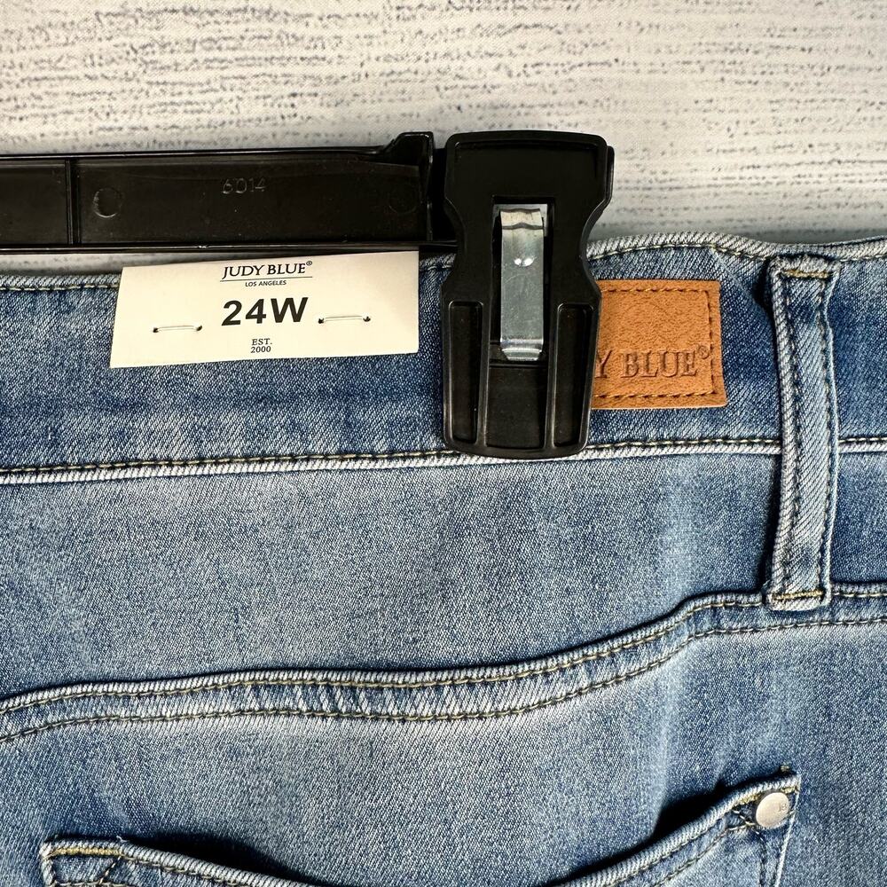 NEW Judy Blue Womens size 24W Thermadenim Undone Hem Boyfriend High Waist Jeans - Picture 12 of 16